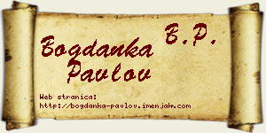 Bogdanka Pavlov vizit kartica